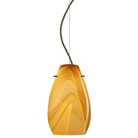 Besa Lighting Pera 9 Cord Pendant, Honey, Bronze Finish, 1x100W Incandescent 1KX-4126HN-BR